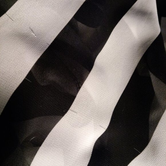 Per Seption Concept striped sheer double layer blouse sz S - Picture 8 of 8